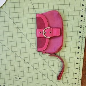 Vintage Coach wristlet pink